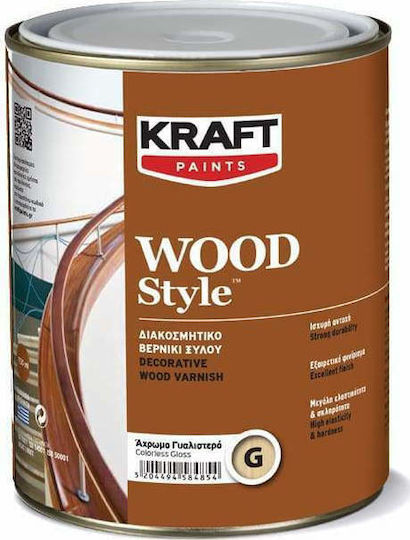 Kraft Wood Style Polyurethane Surface Varnish Colourless Gloss 750ml
