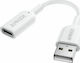 Anker Μετατροπέας USB-A male σε Lightning female Λευκό 1τμχ A8197021