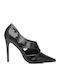 Migato Patent Leather Pointed Toe Stiletto Black High Heels