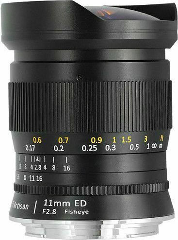 TTArtisan Full Frame Φωτογραφικός Φακός M11mm F2.8 Fisheye για Canon R Mount Black