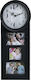 Click Wanduhr Kunststoff Schwarz 23x58cm