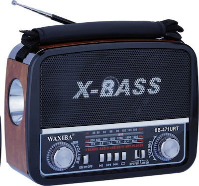 Waxiba XB-471URT Portable Radio Rechargeable with USB Brown