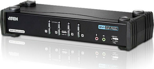 Aten 4-Port USB DVI Dual Link/Audio KVMP Switch