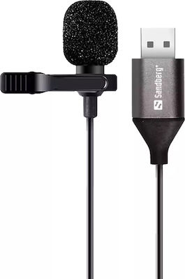 Sandberg Elektret Mikrofon USB Streamer USB Clip Microphone Revers