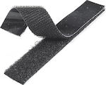 Self-Adhesive Hook & Loop Tape Black 20mmx0.5m 1pcs 060225062