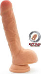 ToyJoy Get Real Dual Density Dildo with Balls Realistic Dildo with Scrotum & Suction Cup Skin 23cm