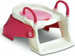 Toddler Toilet Seat with Handles Fuchsia