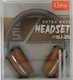 Gjby GJ-25 Wired On Ear Headphones Brown