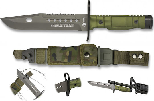 K25 Bayonet Knife Survival Khaki in Sheath