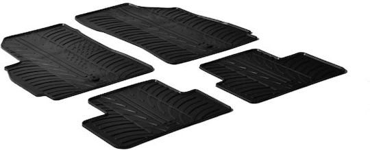 Gledring Satz Vorder- und Hintermatten 4Stück aus Gummi für Chevrolet Orlando 2010 Schwarz