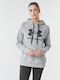 Under Armour Rival Logo Women's Long Hooded Fleece Sweatshirt Gray