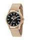 Sector 660 Watch Battery with Pink Gold Metal Bracelet