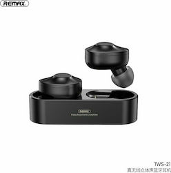 Remax TWS-21 In-ear Bluetooth Handsfree Earphones with Charging Case Blacα