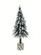 Weihnachtsbaum Bäumchen auf Holzstamm Beschneit 100cm