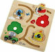 Wooden Kids Peg Puzzle Paths To Adventure for 1+ Years 4pcs Hape