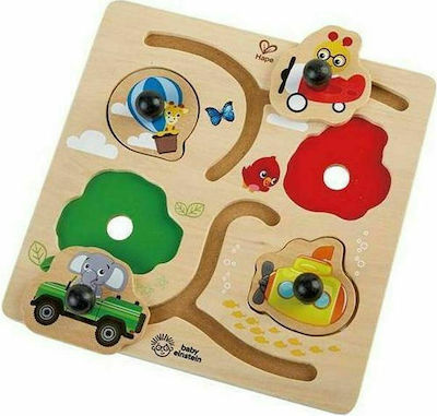 Wooden Kids Peg Puzzle Paths To Adventure for 1+ Years 4pcs Hape