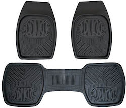 Auto Gs Set of Front and Rear Mats Tray Type 3pcs from Rubber for Mazda 6 Black