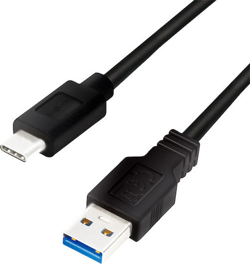 LogiLink USB 3.2 Kabel USB-C männlich - USB-A 15W Schwarz 1m (CU0168)