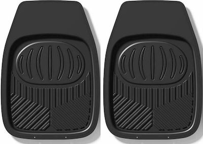 Auto Gs Front Mats Universal Tray Type 2pcs from Rubber Black