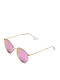 Paltons Talaso Unisex Sonnenbrille mit Rose Gold Metall Gestell und Lila Polarisiert Linse