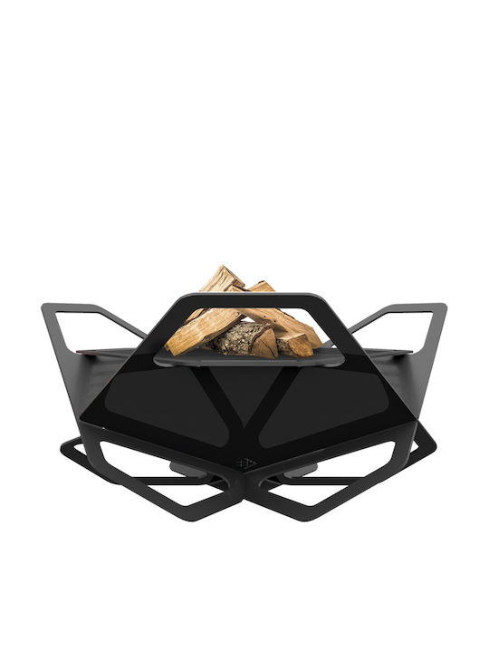 Kratki Fire / Pit FIRE/PIT Focar În aer liber din metal Negru 70.5x65.2x30cm