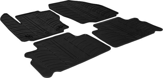 Gledring Set of Front and Rear Mats 4pcs Tray Type for Ford Galaxy Black