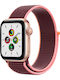 Apple Watch SE Cellular Aluminium 40mm Αδιάβροχο με eSIM και Παλμογράφο (Gold & Plum Sport Loop)