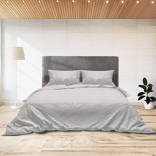 Sunshine Flannel 940 Σετ Σεντόνια Μονά Φανελένια 160x250εκ. Grey (3τμχ)