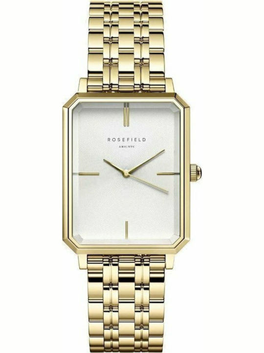 Rosefield The Elles Women's Watch with Gold Metal Bracelet