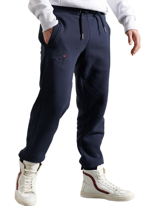 Superdry Sweatpants with Elastic Navy Blue