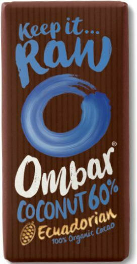 Ombar Organic Raw Organic Chocolate Dark with Coconut Cream Vegan Sugar-Free 35gr