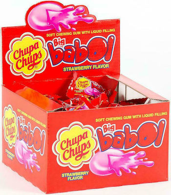 Chupa Chups 60 Gume de mestecat Big Babol cu Aromă de Căpșuni 1buc 5gr