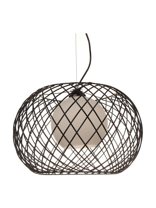 Keskor Pendant Light Single-Light Grid for Socket E27 Black