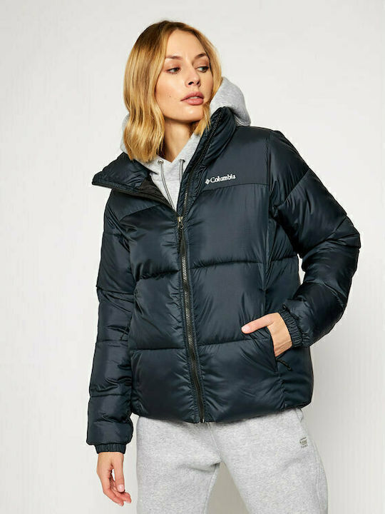 Puffect Scurtă Jachetă de femei Puffer Negru