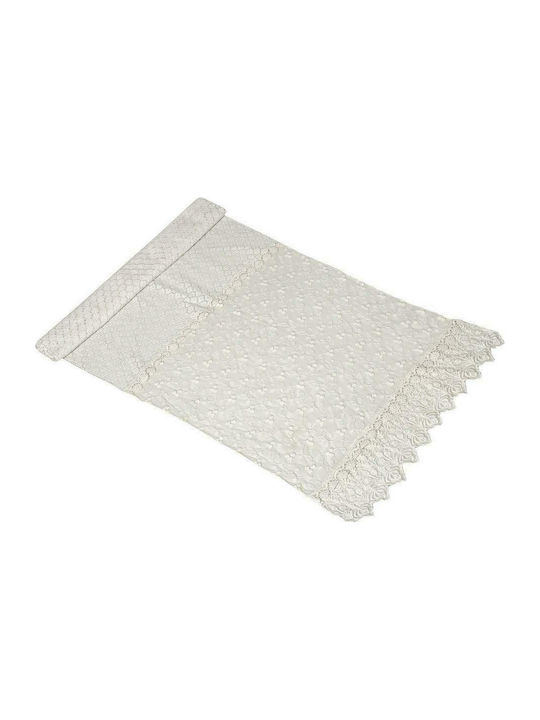 Espiel Cotton Lace Tablecloth Runner White 50x200cm