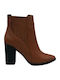 22203 Ghete Dama Din Piele Ankle Boots Culoare Full Face Tabac maro