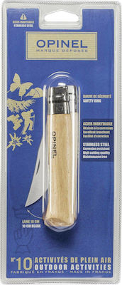 Opinel Νo.10 Stainless Steel Pocket Knife Beige with Blade made of Stainless Steel