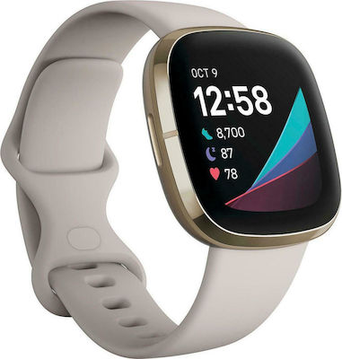 Fitbit Sense 40mm Smartwatch mit Pulsmesser (Weiß)