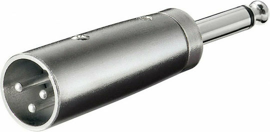 Конвертор XLR мъжки към 6.3mm мъжки Сребрист 1бр 02.009.0005
