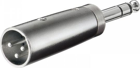 Pairdeer Converter XLR Male to 6.3mm Male Silver 1 Piece 02.009.0007