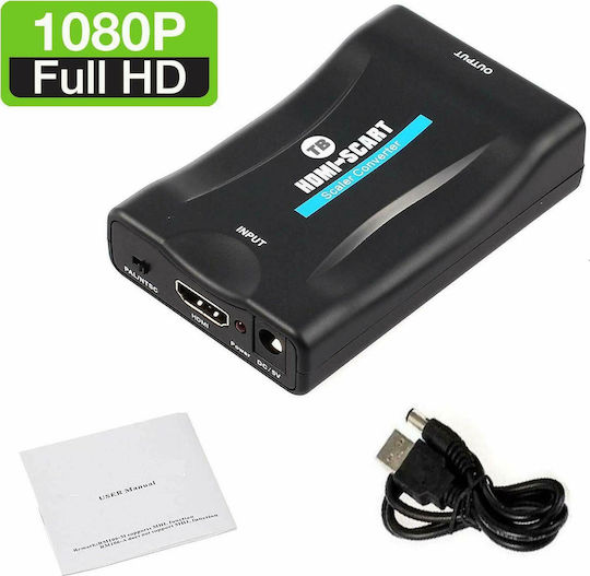 Andowl QY-V06 Μετατροπέας HDMI female σε Scart female 1τμχ