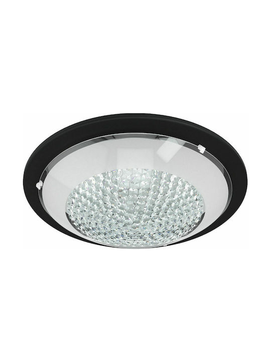 Eglo Acolla 1 Classic Ceiling Light with Integrated LED and Crystals 37pcs Black