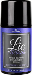 Sensuva Lic-o-Licious Stimulant Cremă cu Parfum Brioșă cu afine 50ml