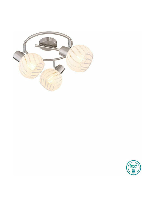 Globo Lighting Willy Modern Metallic Ceiling Mount Light with Socket E27 in Silver color