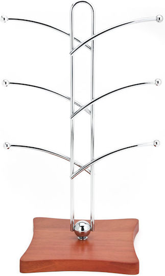 Metallic Mug Stand 20x20x33cm Silver