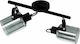 Eglo Berregas Double Spot with Socket E27 in Black Color