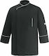 Egochef Mantel Koch 100% Mikrofaser Unisex Schw...
