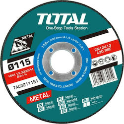 Total Δίσκος Κοπής Μετάλλου / Inox TAC2211155 Disc de tăiere Metal 115mm 1buc