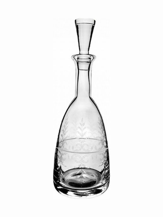 Bohemia Crystal Liqueur Decanter with Stopper Silver 1000ml