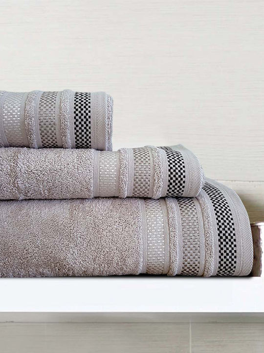 SB Home Bath Towel Valeria 70x140cm. Silver Weight 500gr/m²